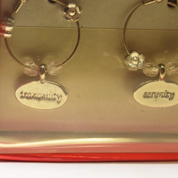 Ashley Nicole Designs Decorative Wine Charms Inspiring Words Goldtone Party Gift - Picture 7 of 12